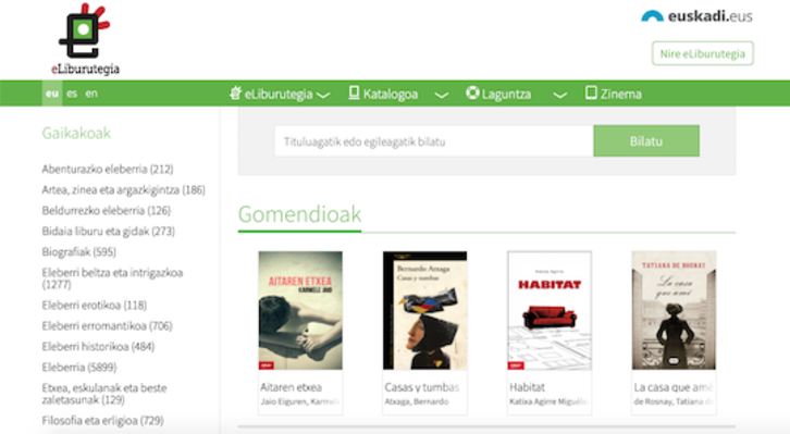 20.000 liburu inguru ditu liburutegi digitalak. 