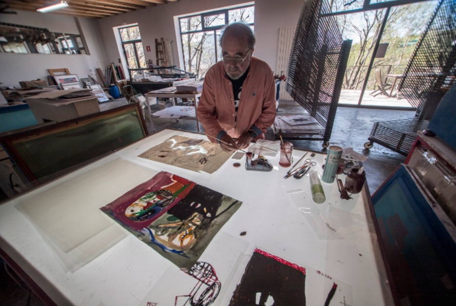 En su estudio, el año pasado. (Gorka RUBIO / FOKU)