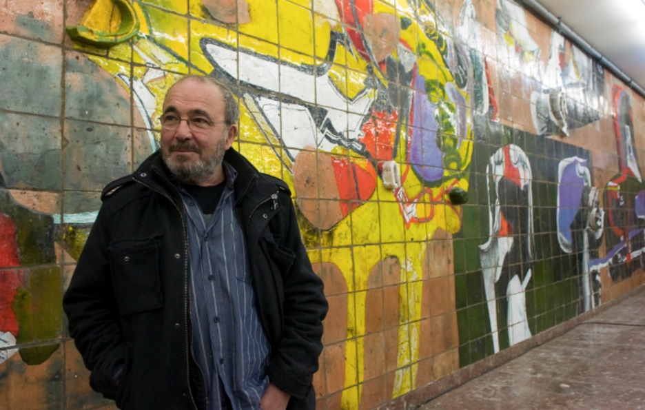 Enorme mural trasladado a Pasaia en 2008. (Andoni CANELLADA/ FOKU)