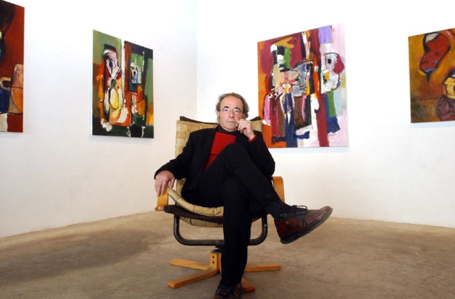 Primera muestra en Bilbo tras exponer en Nueva York. (Luis JAUREGIALTZO / FOKU)