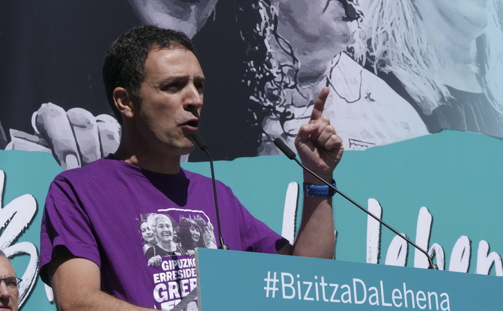 Mikel Lakuntza ELAko idazkari nagusia 2019ko Maiatzaren 1ean. (Monika DEL VALLE/FOKU)