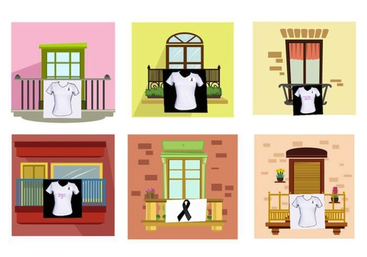 Balkoi eta leihoetan xingola beltzdun kamiseta zuriak jartzera gonbidatu ditu herritarrak Onekak.