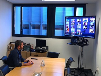 TKE Ligak egutegia onartzeko egin zuen bilera telematikoaren irudia (EUSKO LABEL LIGA)