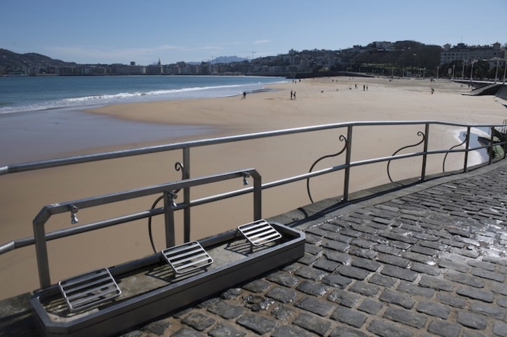 Playa de Ondarreta, en Donostia. (Juan Carlos RUIZ/FOKU)