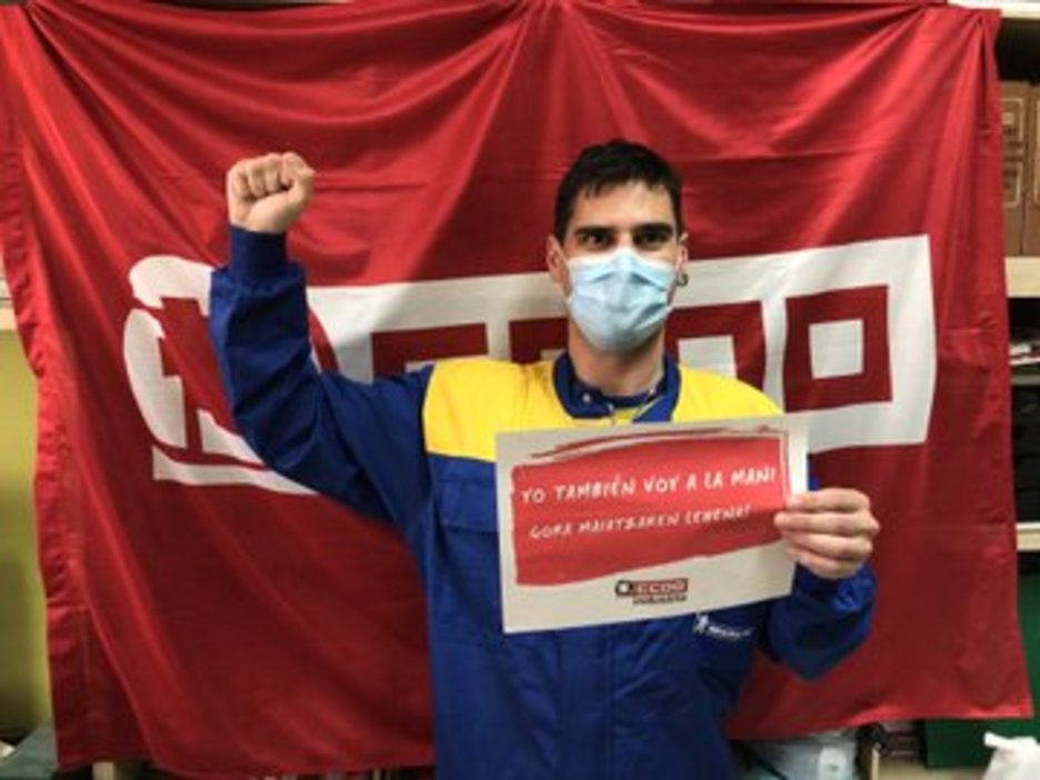 CCOOk ere sindikalisten irudiak bildu ditu. (@CCOOEuskadi) CCOOk ere sindikalisten irudiak bildu ditu. (@CCOOEuskadi)