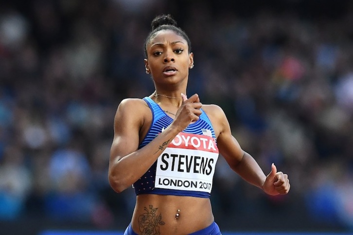 Deajah Stevens, en los Mundiales de 2017 (Jewel SAMAD / AFP)