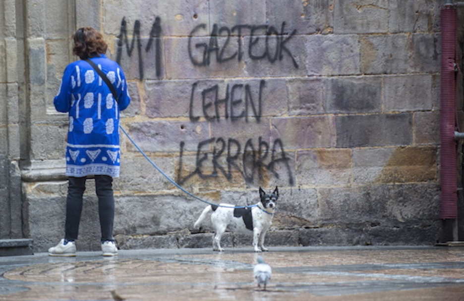 Pintada bat Bilbon. (Marisol RAMIREZ/FOKU) Pintada bat Bilbon. (Marisol RAMIREZ/FOKU)