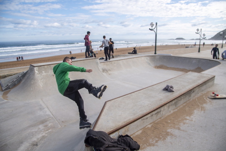Skatepark de Zarautz. (Gorka RUBIO/FOKU)