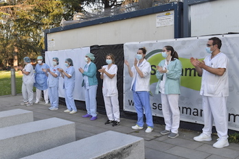 Al igual que ayer, hoy tampoco se han registrado nuevos contagios entre los profesionales sanitarios de Nafarroa. (Idoia ZABALETA/FOKU)