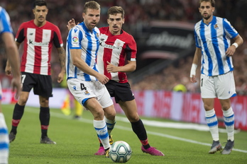 Derbi entre Athletic y Real disputado esta temporada en San Mamés. (Monika DEL VALLE / FOKU)