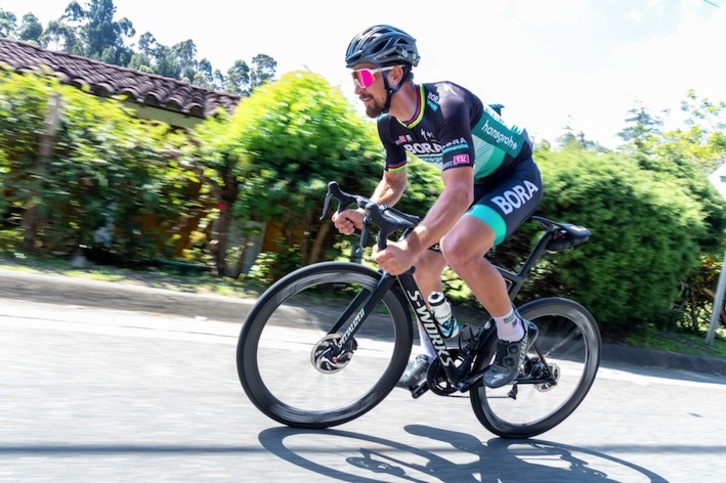 Peter Sagan, en un entrenamiento anterior. (BORA-HANSGROHE)