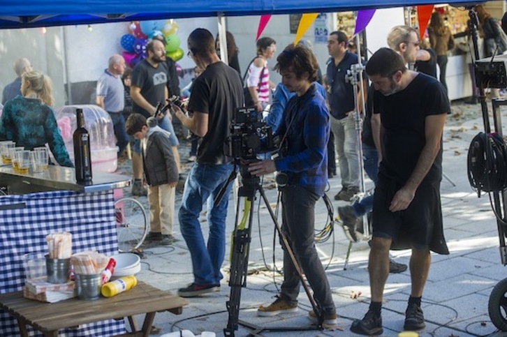 Imagen de archivo de un rodaje. (Luis JAUREGIALTZO/FOKU)