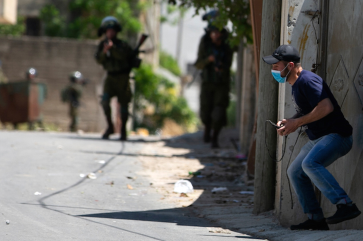 El ejército israelí no ha parado su represión al pueblo palestino por el coronavirus. (Jaafar ASHTIYEH/AFP)