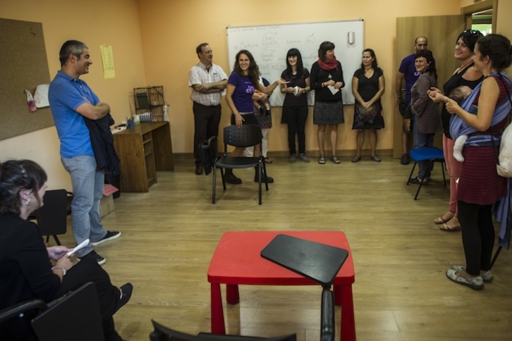 Imagen de archivo de la inauguración del euskaltegi de Baztan, en 2016. (Jagoba MANTEROLA/FOKU)