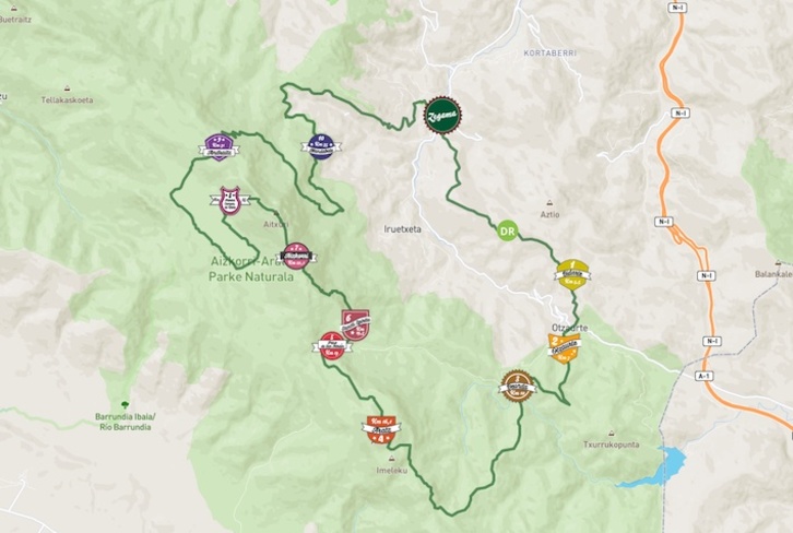 Recorrido de la Zegama -Aizkorri. (NAIZ)