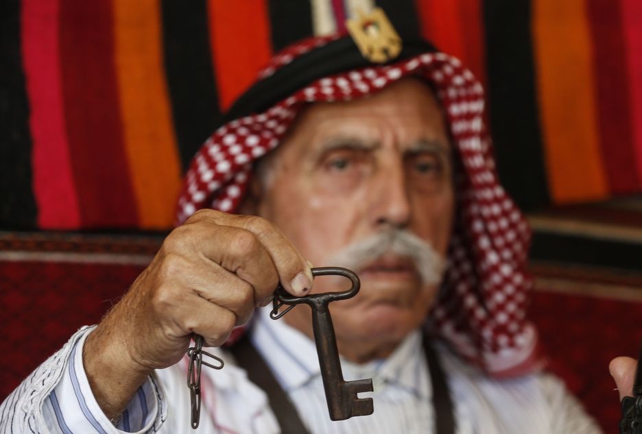 La llave, símbolo de la reivindicación palestina por el retorno. (Said KHATIB/AFP)