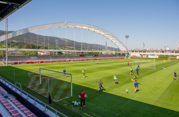 Entrenamiento del primer equipo en Lezama. (@AthleticClub)