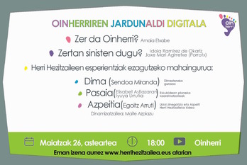 Oinherriren jardunaldien kartela.