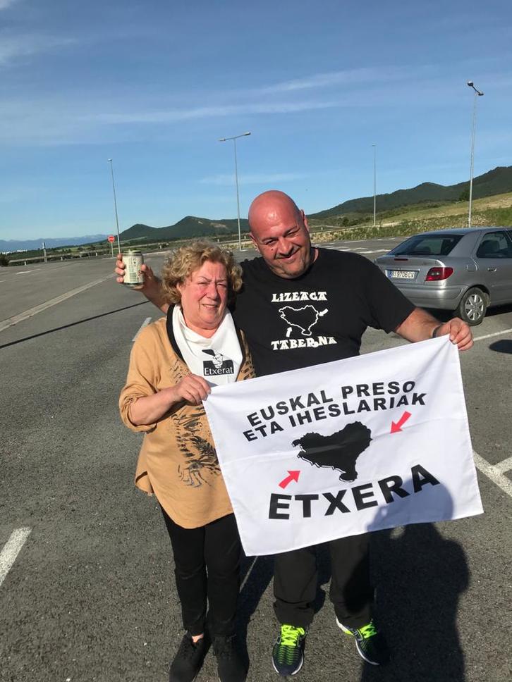 Asier Ezeiza, tras salir de prisión. 