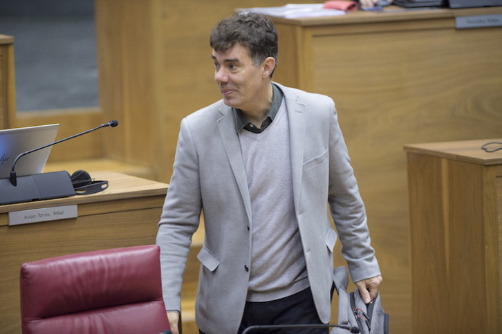 Eduardo Santos, en una comparecencia anterior en el Parlamento navarro. (Inigo URIZ/FOKU)