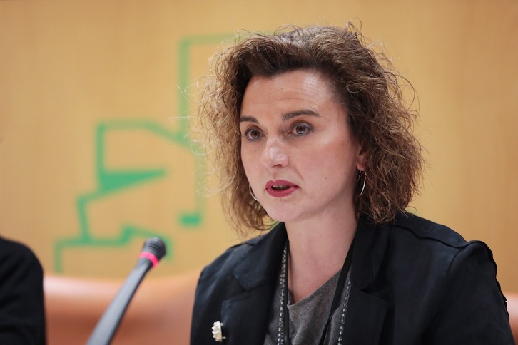 En imagen, la presidenta de Konfekoop, Rosa María Lavín. La Confederación de Cooperativas de Euskadi ha solicitado ayudas a Lakua para no perder empleos. (Endika PORTILLO / FOKU)