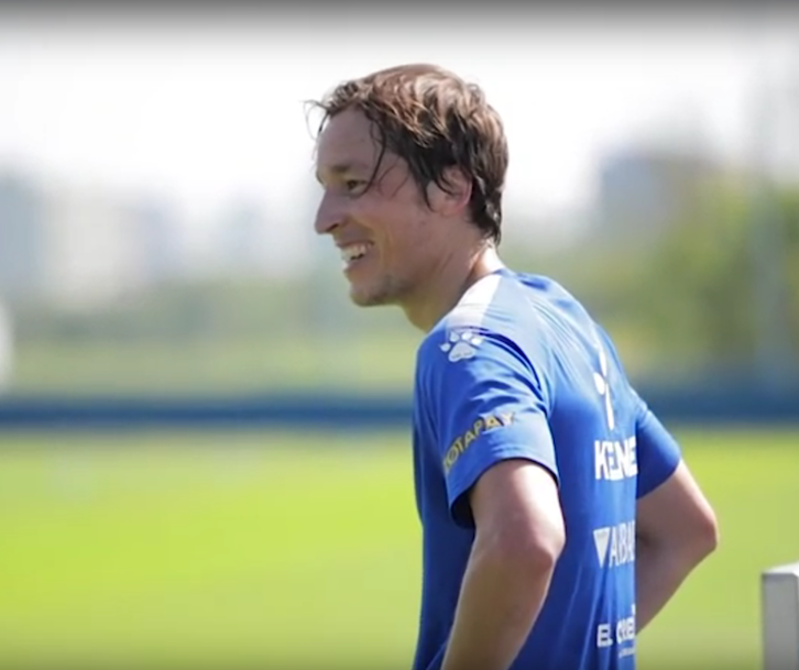 Tomás Pina, durante la sesión de Ibaia (ALAVÉS)