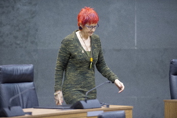 La consejera Indurain, en el Parlamento de Nafarroa. (Iñigo URIZ/FOKU)