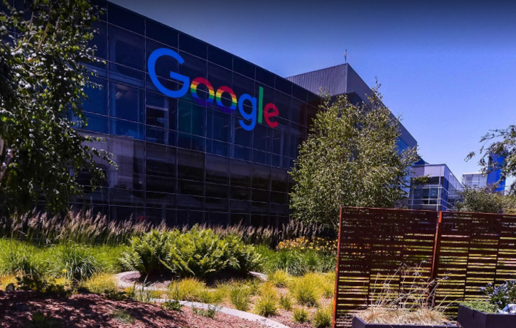 Imagen de Googleplex, el complejo central de Google, en California.