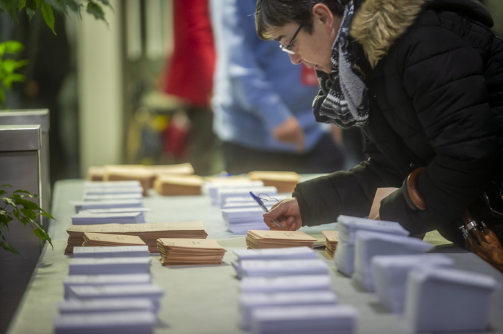 Solidaria considera que las circunstancias sociales y sanitarias por la pandemia de coronavirus impiden un proceso electoral normal.(Jaizki FONTANEDA/FOKU)