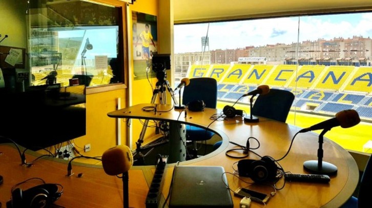 Estudio de la radio oficial del Las Palmas en el estadio de Gran Canaria (LAS PALMAS)