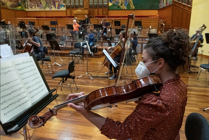 Euskadiko Orkestra reinició en mayo su actividad. (Jon URBE | FOKU)