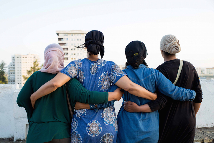 Women´s Link Worldwide lleva la denuncia de explotación laboral y acoso sexual que  presentaron estas cuatro mujeres marroquíes en 2018. (Laura MARTÍNEZ VALERO/WOMEN´S LINK WORLWIDE)
