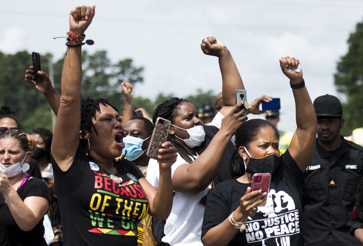 Ola de protestas por la muerte de George Floyd. (Melissa Sue GERRITS / AFP)