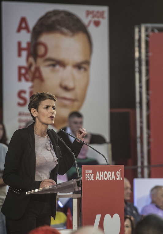 María Chivite ha pedido a Pedro Sánchez conocer el dinero del que dispondrán. (Jagoba MANTEROLA/FOKU)