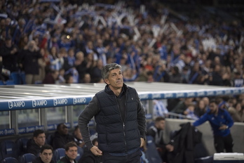Imanol ha transmitido sus sensaciones antes de retomar en Anoeta el domingo la Liga. (Juan Carlos RUIZ/FOKU)