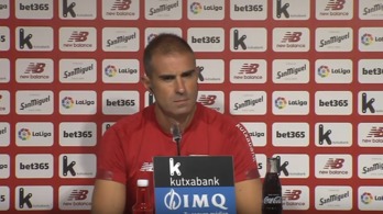 Garitano durante la rueda de prensa telemática ofrecida esta mañana. (@AthleticClub)