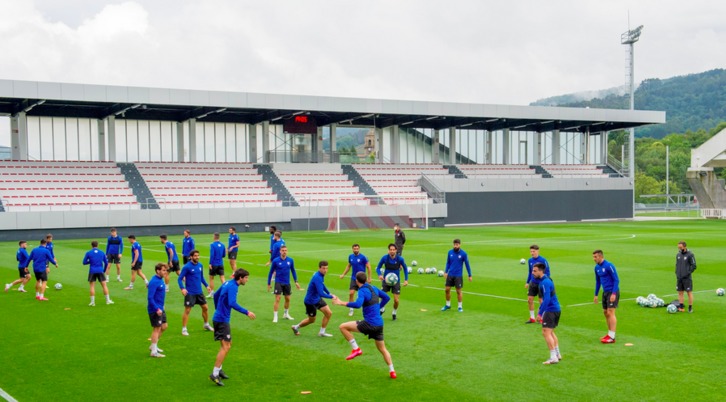 Entrenamiento del Athletic en Lezama previo al derbi ante el Eibar. (@AthleticClub)