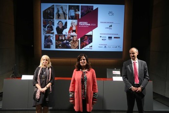 Participantes en la presentación del balance de Gaztenpresa.