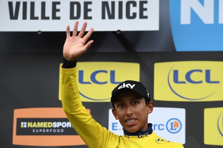 Egan Bernal volverá a Niza a defender el amarillo (Anne-Christine PUJOULAT / AFP)