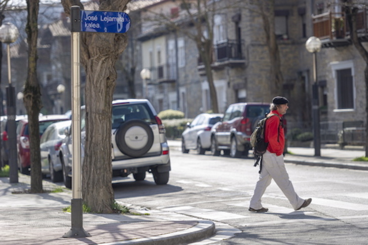 Calle dedicada a José Lejarreta, alcalde de Gasteiz en la dictadura. (Juanan RUIZ/FOKU)du