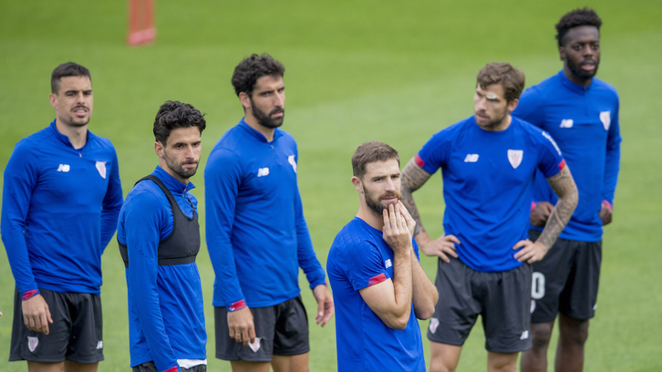 Entramiento previo al partido contra el Betis en Lezama. (@AthleticClub)