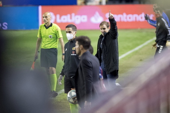 Jagoba Arrasate, en el partido contra el Atlético (Iñigo URIZ / FOKU)