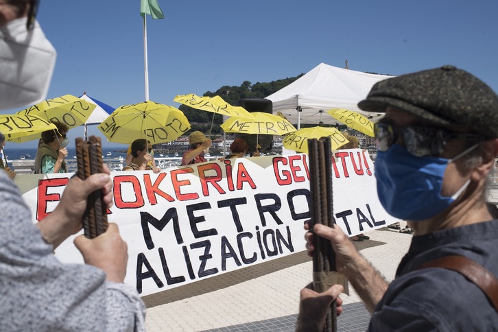 Este domingo hubo una jornada de protesta de Satorralaia contra las obras del metro. (Juan Carlos RUIZ/FOKU)