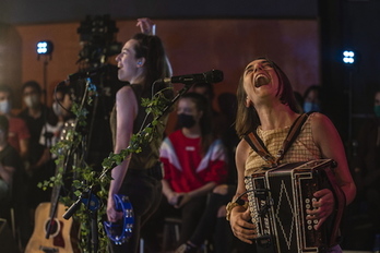 Huntza taldea gaurko emanaldian. (Aritz LOIOLA/FOKU)