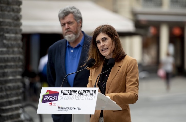Gorrotxategi, durante un acto electoral en Gasteiz. (Raul BOGAJO/FOKU)