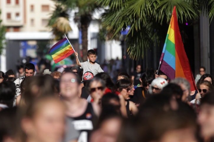 Celebración del Día Internacional de la Liberación Sexual, el año pasado en Gasteiz. (Endika PORTILLO/FOKU)