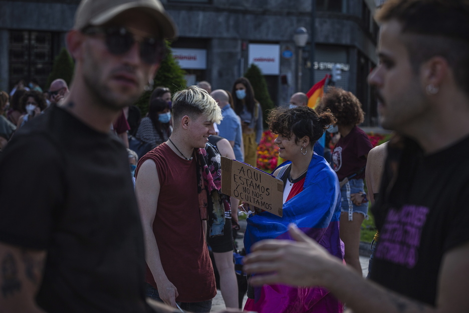 Bilboko manifestazioa. (Aritz LOIOLA/FOKU)