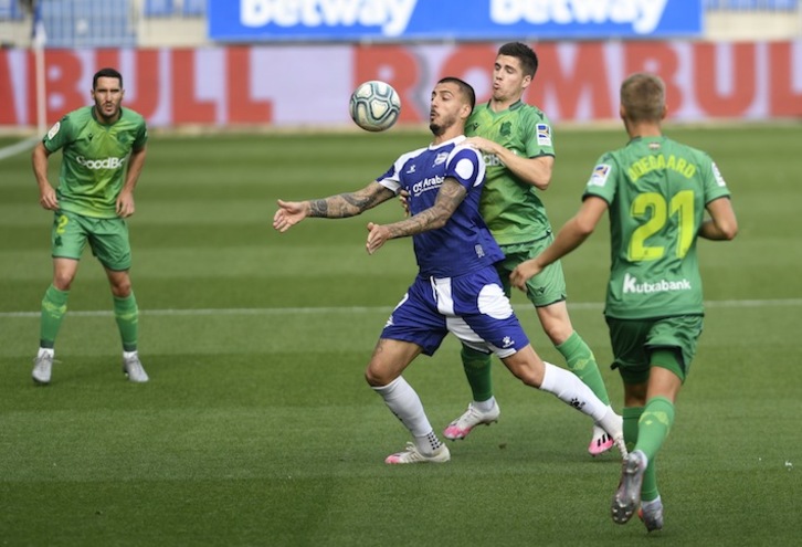 Joselu, en el derbi contra la Real (Raúl BOGAJO / FOKU)