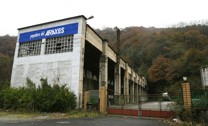 Antiguas instalaciones de Papelera del Araxes en Tolosa. (Maddi SOROA/FOKU)