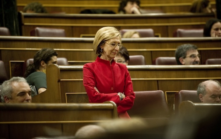 Rosa Díez, en el Congreso de los Diputados de Madrid. (Raúl BOGAJO / FOKU)